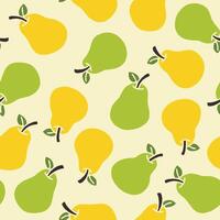 Bunch of Pear Seamless Pattern illustration Design vector