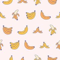 Collection of Banana Seamless Pattern illustration Design vector