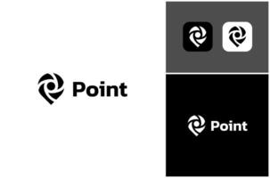 Location Point Pin Map Navigation GPS Position Place Spiral Spin Effect Logo Design Illustration vector