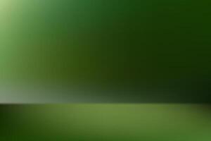 Green studio background. Space for selling products on the website. Dark green Background Empty Room Studio with table. illustration. vector