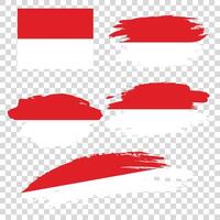Set of flags of Monaco vector