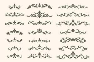 Set of Elegant horizontal borders vector