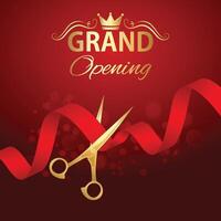 Luxury Grand Opening Banner with Bokeh Background vector