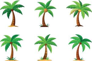 Palm trees silhouette with white background vector
