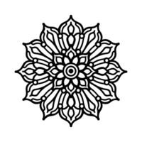 A classic circular mandala, composed of repeating patterns and shapes that flow seamlessly together, creating a relaxing experience. vector