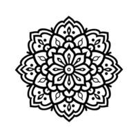 A simpler, minimalist mandala with bold lines and fewer intricate details, perfect for those who prefer a clean and modern style. vector