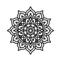 A nature-inspired mandala featuring leaves, flowers, and vines, offering a calming and earthy coloring experience. vector