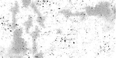 Grunge black and white seamless pattern. Monochrome abstract texture. Background of cracks, scuffs, chips, stains, ink spots, lines. image vector