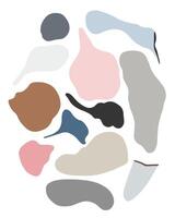 elegant colorful abstract flat elements vector