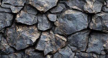 Textured gray rocks with natural patterns and hues in a rugged formation photo