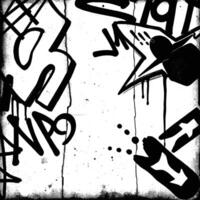 Dynamic Black and White Graffiti Art Layout vector