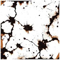 Abstract Black and Brown Splatter Patterns on White Background vector