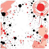 Bold Red and Black Ink Splash Design on White Background vector