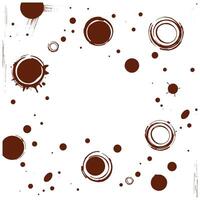 Abstract Brown Circles and Splatter Design vector