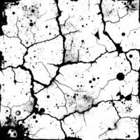 Textured Cracked Surface with Ink Splatter Patterns vector