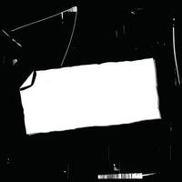 Torn White Paper Rectangle with Black Background vector