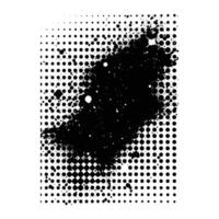 Black Ink Splash with Halftone Dot Background Design vector
