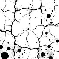 Cracked White Surface with Geometric Ink Patterns vector