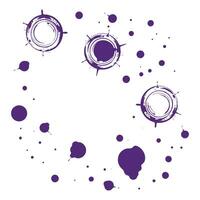 Purple Circular Splash and Dot Artwork vector