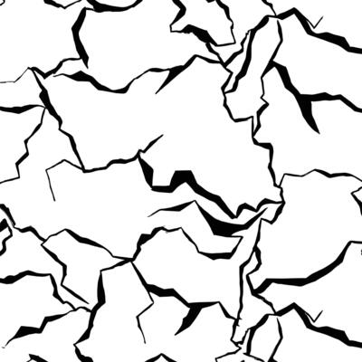 Detailed Cracked Surface Design in Black and White