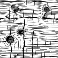 Intricate Black and White Wood Texture with Distinct Knots vector
