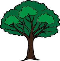 tree with roots vector