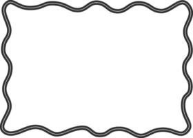 Square frame curve line free design vector