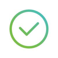 Simple icon on a theme check mark vector