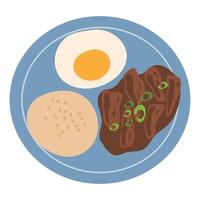 Beef Tapa for Tapsilog filipino vector