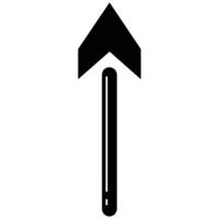 Simple black arrow icon pointing upwards, perfect for navigation and direction purposes. vector