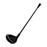 Black and white silhouette of a golf club, ideal for sports-related designs and golfing enthusiasts' projects. vector