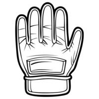 Black and white icon of a firefighter glove, depicting essential protective gear for firefighting and rescue. vector