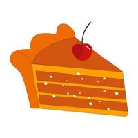 Pumpkin Pie with Layers, illustration of slice pumpkin pie, including slices of cream, covered pie and whole pie. Suitable for a variety of purposes such as printed products, merchandise vector