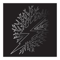 Flash lightning bolt icon abstract on black background. Electric power symbol. Power energy sign illustration, Easily editable vector