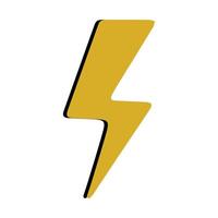 Neon lightning flash icon. Lightning Bolt Icons. Neon thunder bolt sign, electrical discharge. Color icon vector