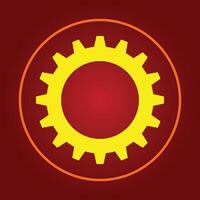Gear trendy icon applicable abstract illustration colorful artwork lovely design vector