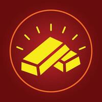 Gold bar trendy icon applicable abstract illustration colorful artwork lovely design vector