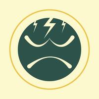 Depression trendy icon superb abstract illustration colorful artwork lovely design vector