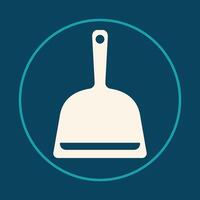 Dustpan trendy icon regal abstract illustration colorful artwork lovely design vector