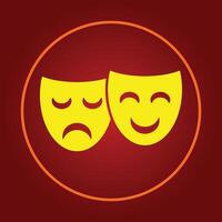 Mask trendy icon applicable abstract illustration colorful artwork lovely design vector