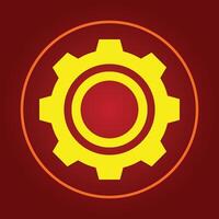 Gear tool trendy icon applicable abstract illustration colorful artwork lovely design vector
