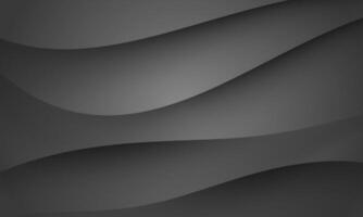 Dark wavy texture 3D papercut layers retro soft banner. Abstract paper cut art background. vector