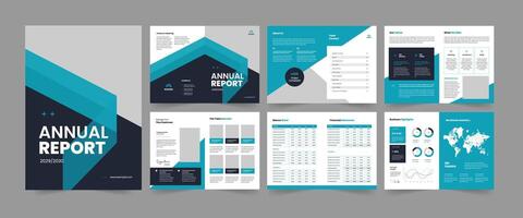 annual report template and annual report brochure layout vector
