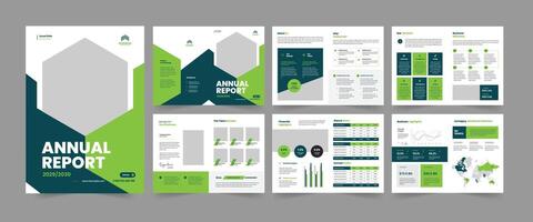 Annual report design annual performance summary report template vector