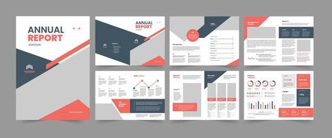 annual report template annual report brochure layout and annual performance report design vector
