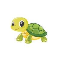 Small turtle child looking to right vector