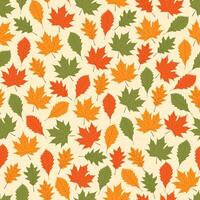 autumn pattern with foliage. Cozy autumn. Thanksgiving and Harvest Day. Leaf fall background. Falling leaf for oak and maple. Forest print on textiles, wrapping paper and web. vector