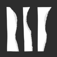 set of torn ripped paper sheets texture vector