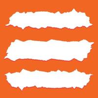 Torn ripper paper sheet textures set vector