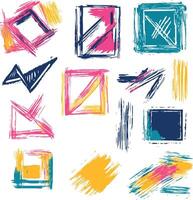 Abstract geometric shapes sketch vector